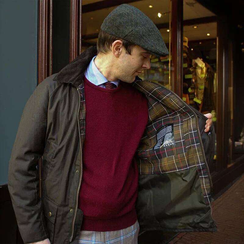Barbour American Retro Wax Slim Fit Mid-Length Lapel Trench Coat 250701