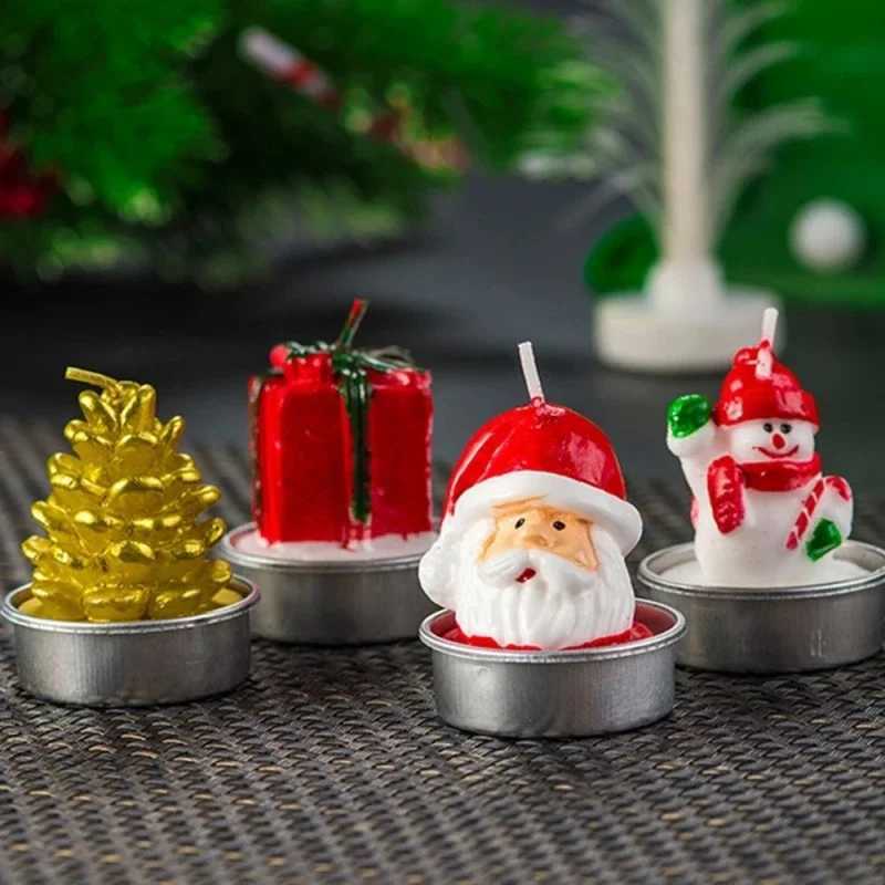 3pcs Creative Christmas Snowman Gingerbread Man Christmas Candle Aromatherapy Gift Set Home Decoration Handmade Birthday Gifts W250704