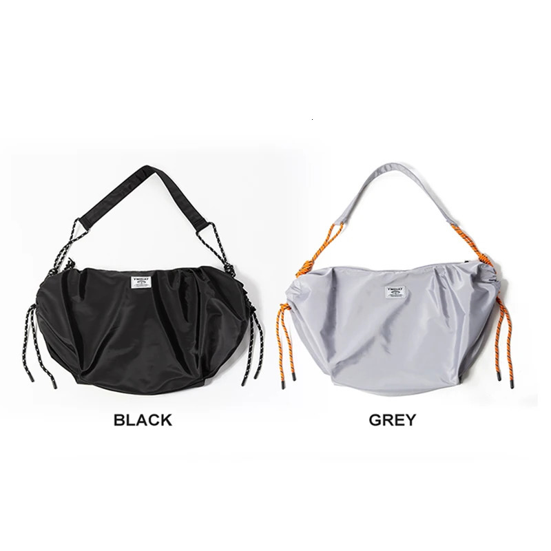 Mens Bag Waterproof Scool Bag Two Colors Drawstring Letter Label Zipper Bag Travel Crossbody Bag Large Mens Purse 250702