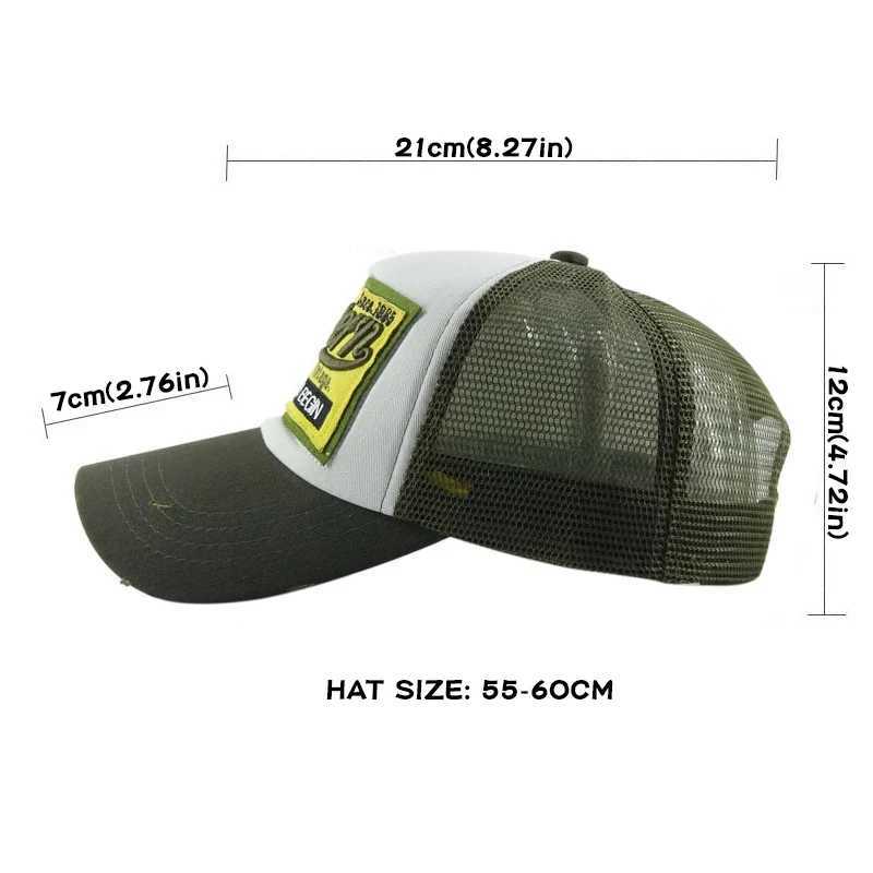 Summer Mesh Trucker Hat For Men Wen Retro Letter Baseball Cap Adjustable Outdoor Sun Visors Hip Hop Snapback Bonnet y2k X250704