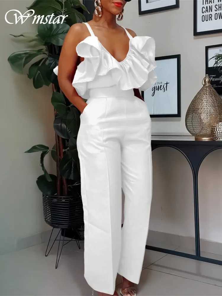 Wmstar Womens Two Piece Set V Neck Solid Short Slve Office Lady Summer Office Lady Sexy Matching Suit X250704