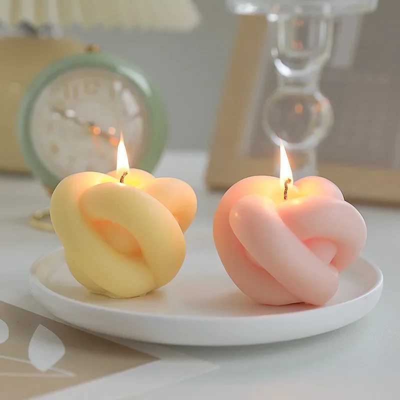 Three-Dimensional Knot Creative Scented Candle Geometric Ornament Souvenir Thick Wool Styling Twist Ball Home Decoration W250704