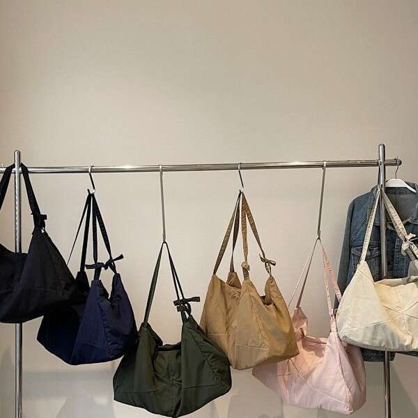 New Tote Nylon Solid Color Crossbody Student Minimalist Large Capacity High-end Feel Women's Shoulder Bag Fashion Versatile