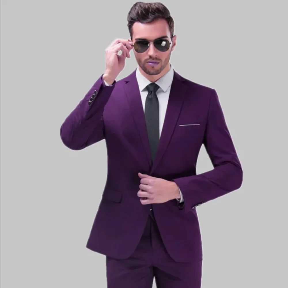 Blazer Suits Men Turn Down Collar Blazers Business Jackets Solid Ankle Length Pants Two Pieces Straight 2025 Spring Pockets X250704