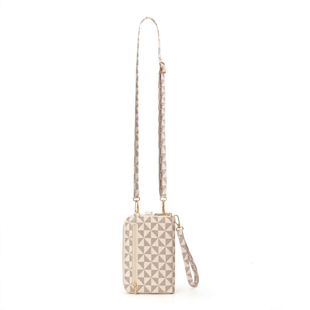 Lacel Urwebin bags Women's Long Printed Zipper Phone Multifunctional Clutch Multi-Card Wallet Mini Crossbody Small Bag