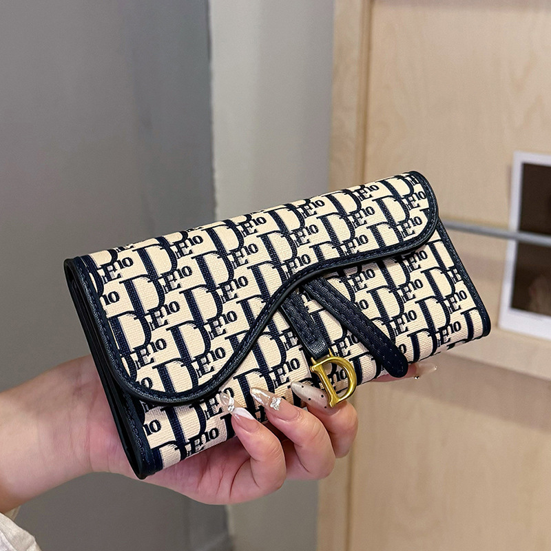 Free Shipping Designer Bag Exclusive Women's Long High-end Wallet Fashion Versatile Classic Internet Celebrity Short Wallet Multi-card Slot Card 
