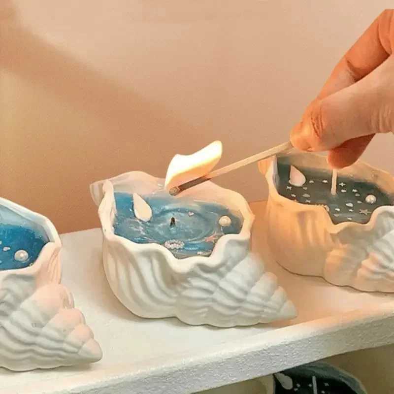 Creative Starfish Shell Scented Candle Sea Shell Aromatherapy Candle Sea Shell Candle Handmade Sea Shell Whirlpool Candles W250704