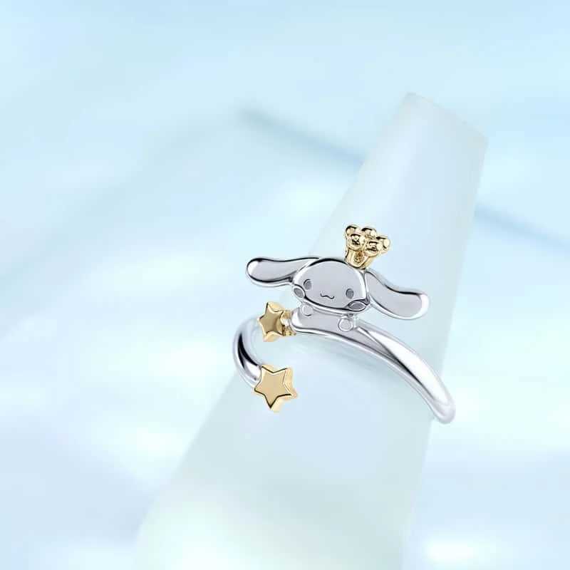 Sanrio 925 Sterling Silver Ring Cinnamoroll Cartoon Styling Exquisite Versatile Advanced Opening Ring Anniversary Memorial Gift w250716