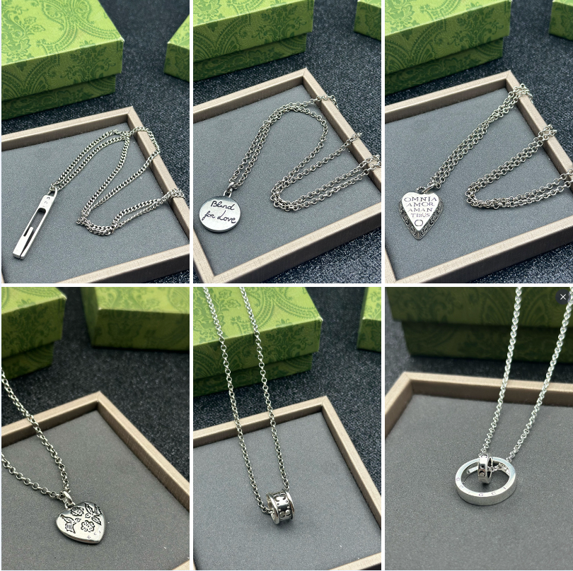 Vintage Pendant Necklace Designer For Women Letter Mens Skeleton Necklace Silver Plated Chain Luxury necklace High Quality Classic Jewelry Accessories Love Gift