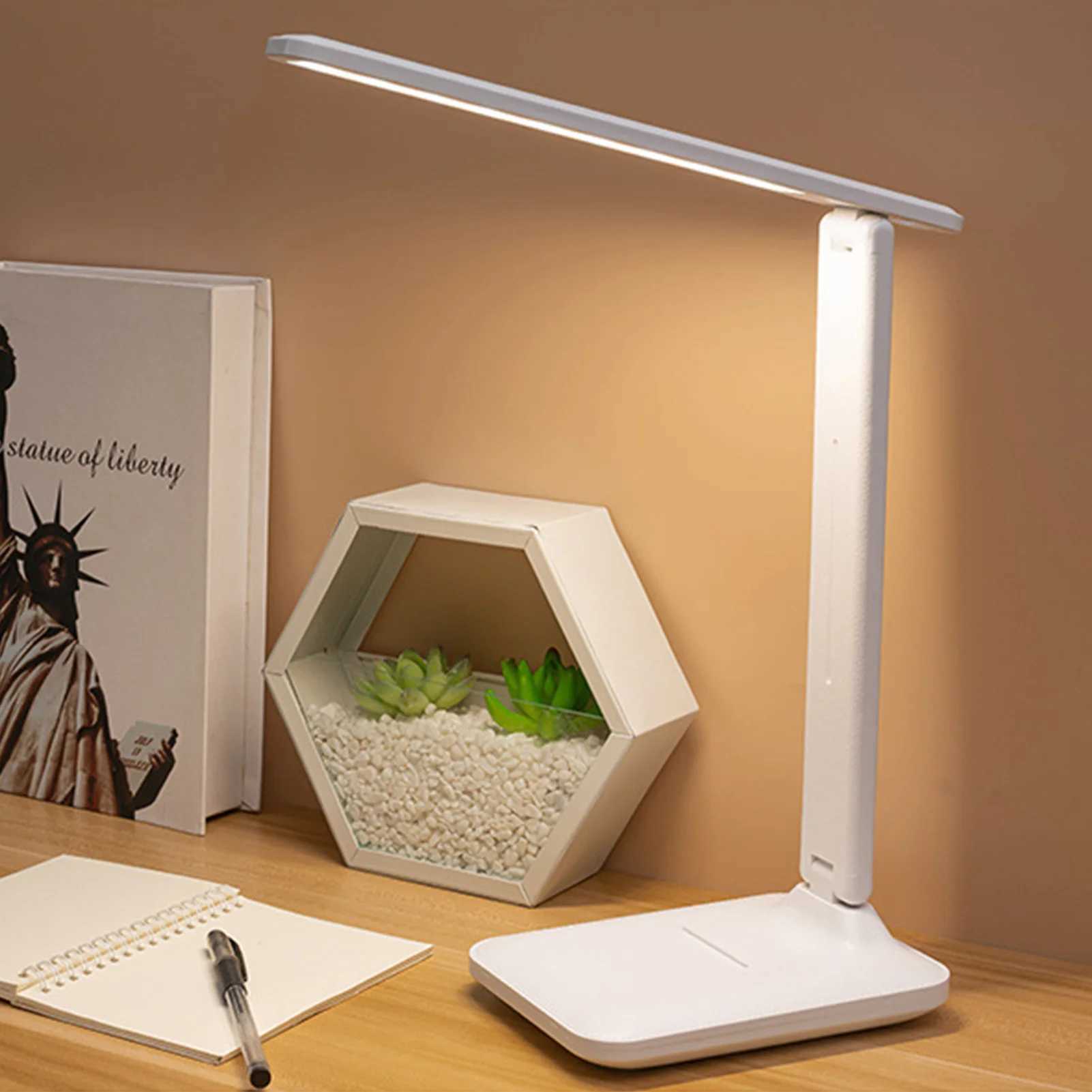 40 Table Lamp Eye Protection Touch Dimming Plug-in 180 Degree Flip Folding Stand Design LED Learning Desk Lamp XJ250703