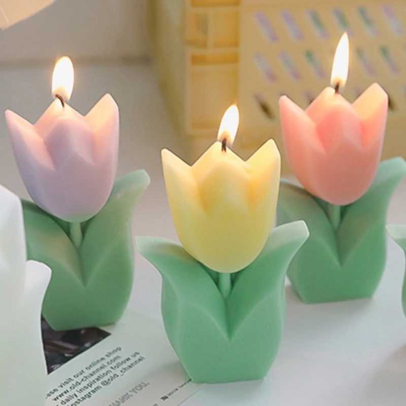 Tulip-Flower Shaped Scented for Home Bedroom Wedding Party Decoration W250704