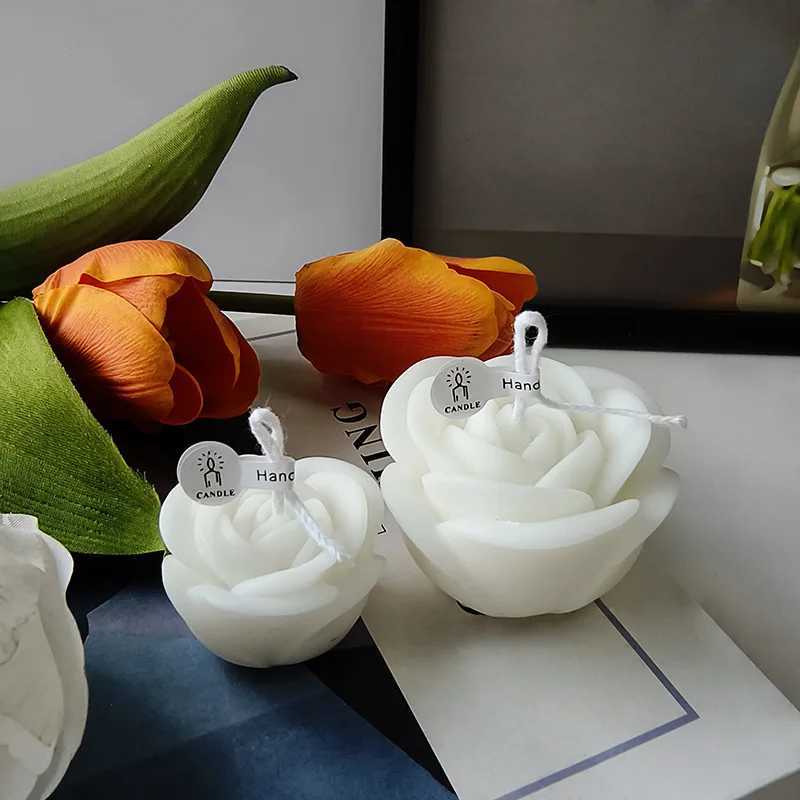 1pc Rose Flower Aromatherapy Candles for Home Decoration Lovely Scented Candle Photography Props Valentines Day Wedding Decor W250704