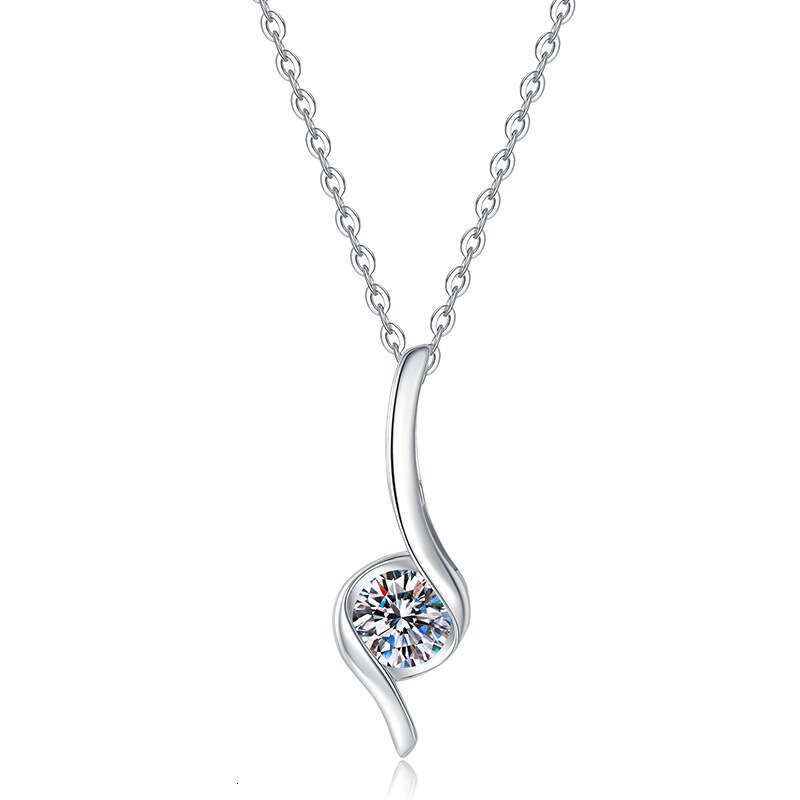 S925 Pure S925ier Pendant Light Korean S925tyle InS925 Wind D Color MoiS925S925anite Necklace 6cd