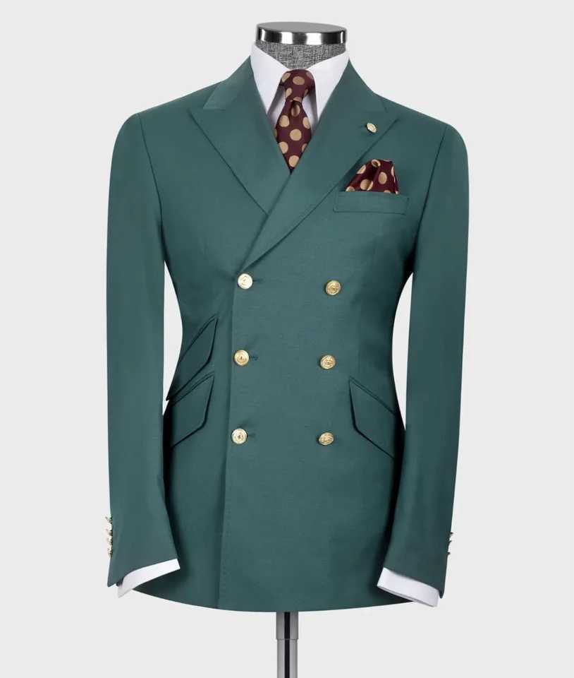 New Mens Suit Classic Slim Fit 2 Piece Wedding Groom Jacket/Double Breasted Best Man Tailor Suit (Jacket+Pants) X250704