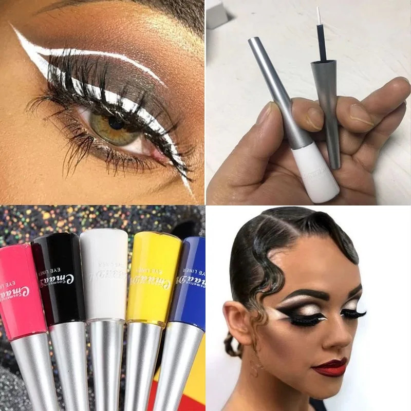 Colorful Sexy Eyeliner Liquid Blue Pencil Waterproof Easy To Wear Make Up Matte Eye Liner Red Green White Gold Brown Eyeliner 250704