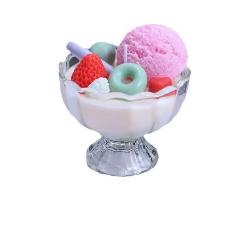 Ice cream styling high-end aroma scented candles scented soy wax handmade aroma candles gift. W250704