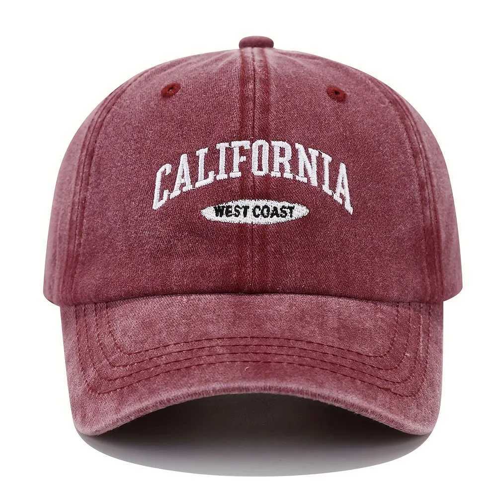 1PC Embroidered Baseball Cap On The West Coast Of California Vintage Style Pointed Hat Lightweight Hat Sun Resistant Sport Hat X250704