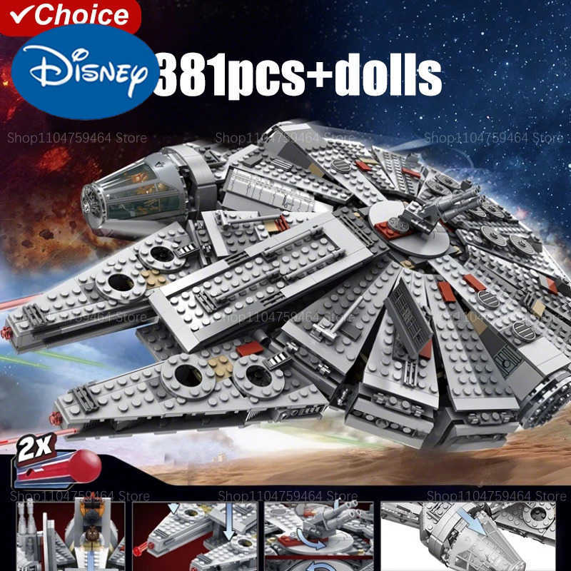 DISNEY Spaceship Bricks 1381Pcs High Difficulty Building Blocks Set Model Kit For Adults Children Birthday Party Gifts Creative Toys W20250704
