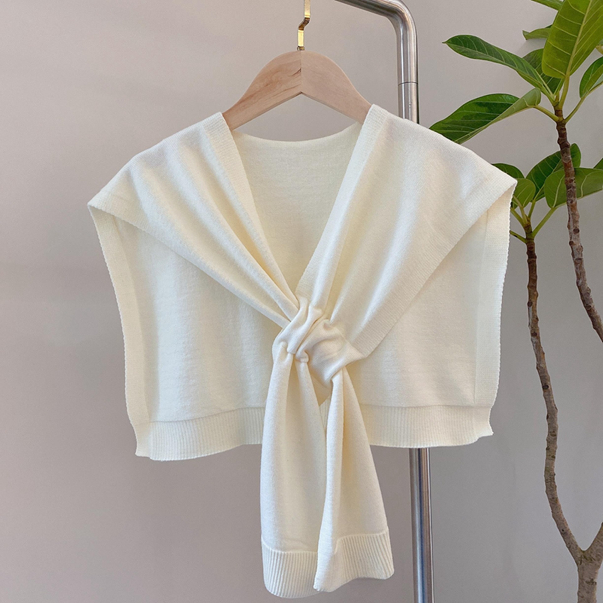 K1226 Summer shawl knitted air-conditioned room women's outer wear small shawl with skirt cardigan sunscreen scarf warm neck collar shoulder