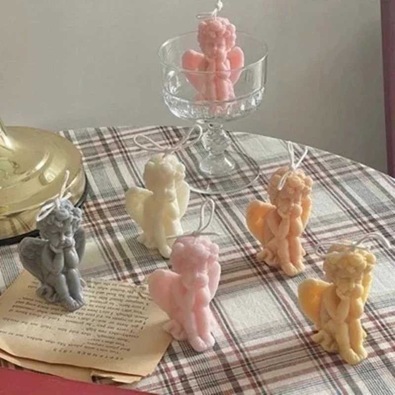 ute Candles Cupid Angel Scented Candle Ins Small Art Decorative Aromatic Candles Home Fragrant Decoration Candle Posing Props W250704