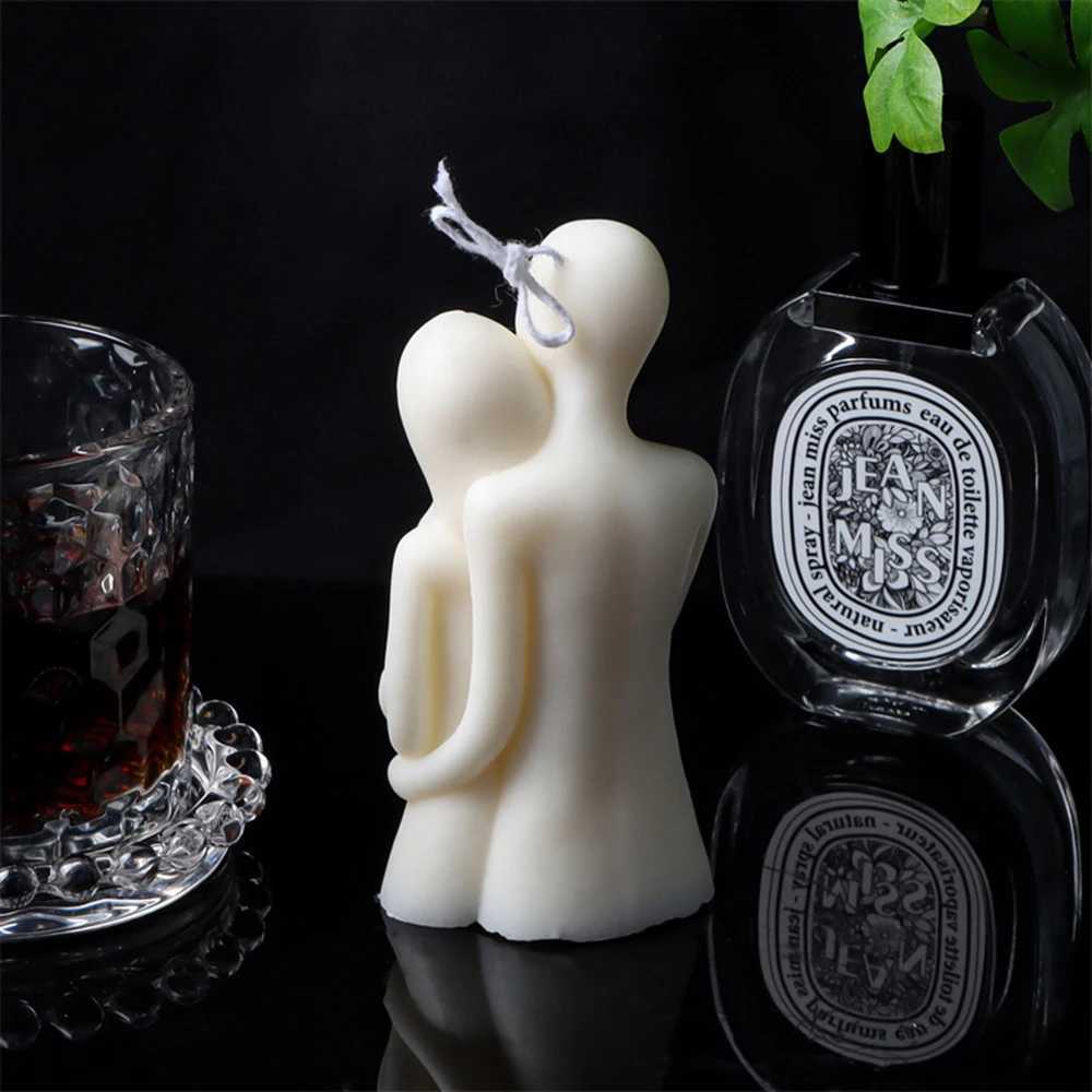 Abstract Couple Hugging Soy Wax Candles Aromatherapy Scented Candles Cube Candles Home Decor Wedding Party Guest Gift Souvenirs W250704