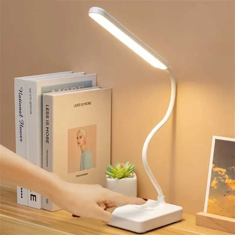LED Reading Light Foldable Desk Lamp USB Rechargeable Touch Control Dimmable Light Eye Protection Study Book Learning Desk LampXJ250703