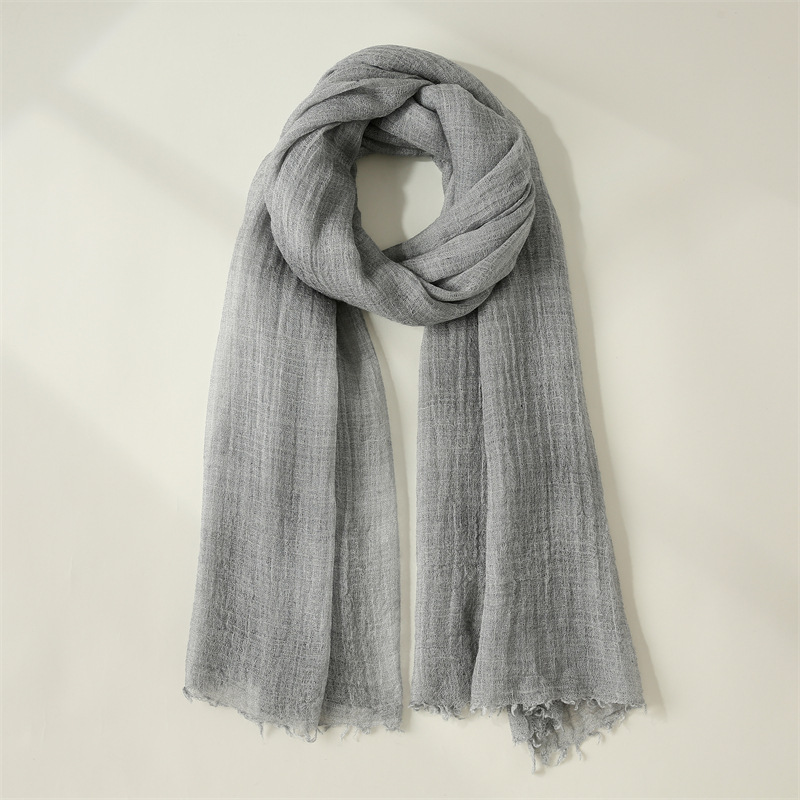 K1233 Wool scarf 2025 new autumn and winter solid color scarf wholesale medium and long style fashionable shawl neck scarf for women