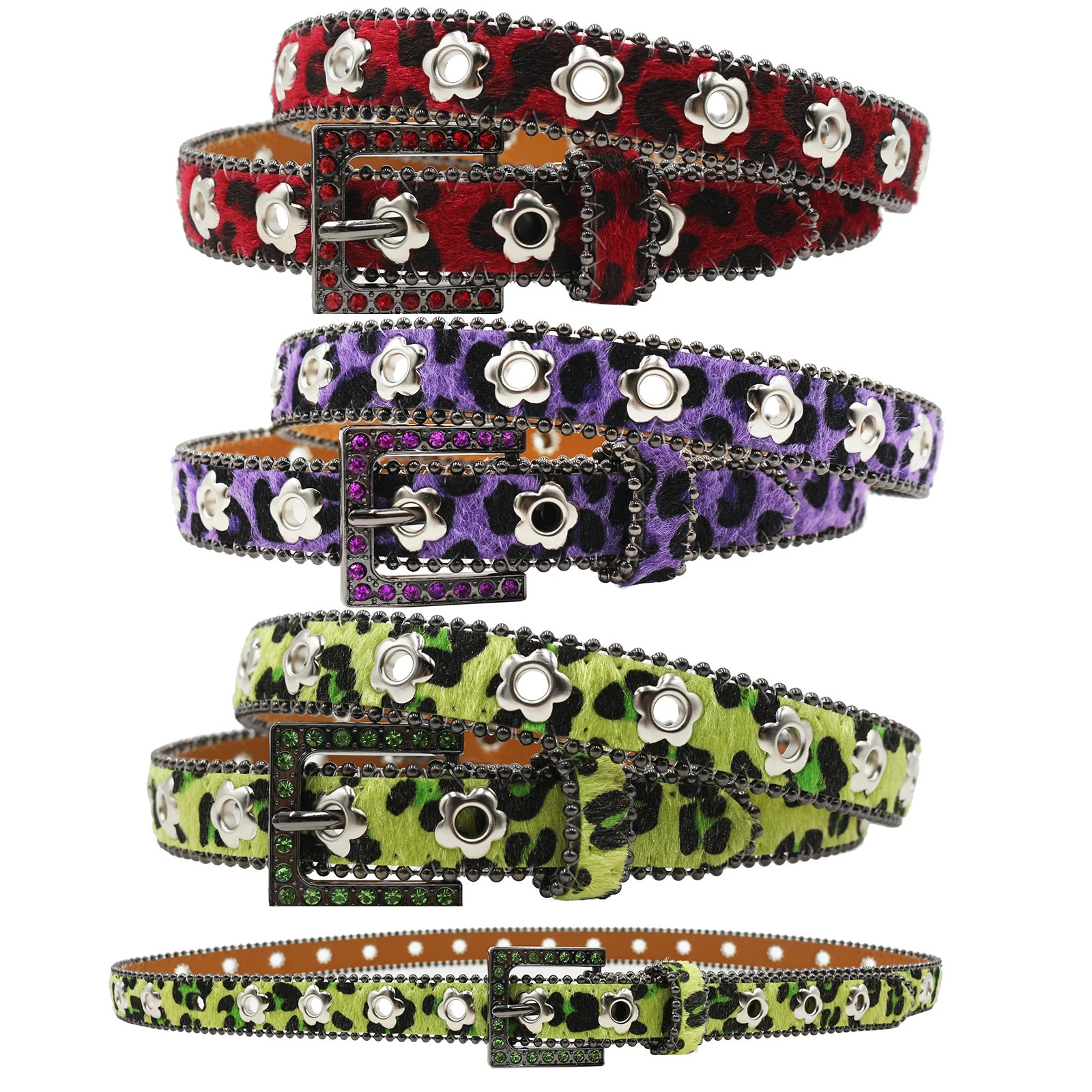 Classic style White Black Western Y2K AB Rhinestone Belts Studded Lether Belts for Women Strap For Jeans 250627