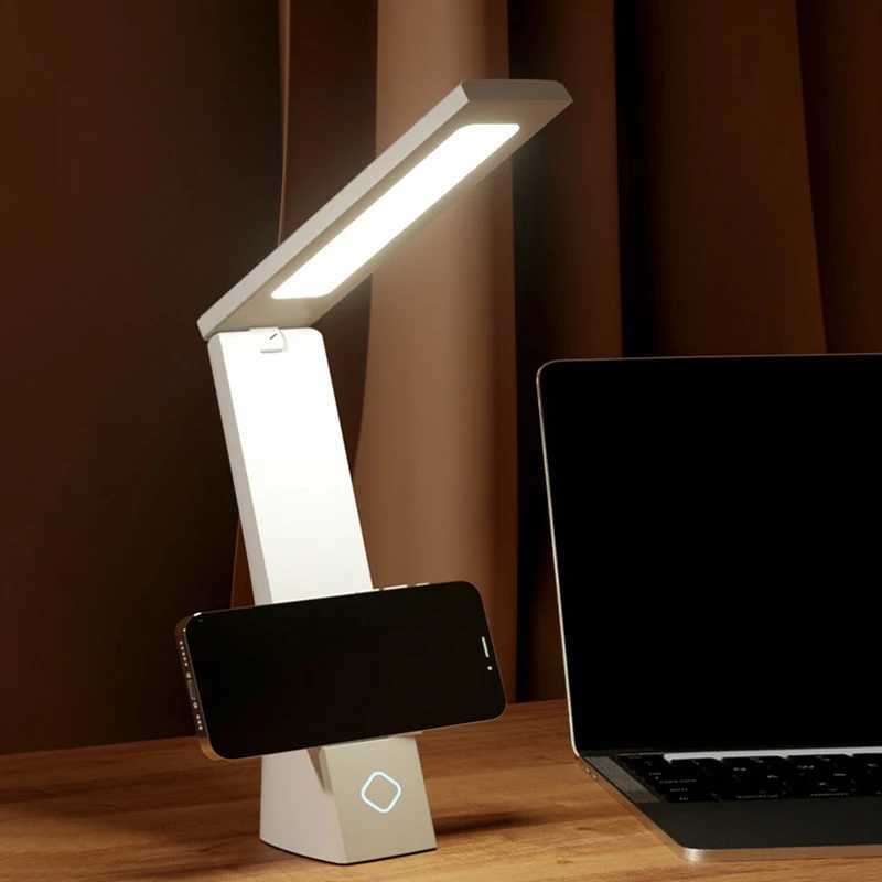 Led Desk Lamp Charging And Plugging Foldable Table Lights Eye Protection Study Desk Lamp Bedroom Bedside Desk Lighting Fixture XJ250703