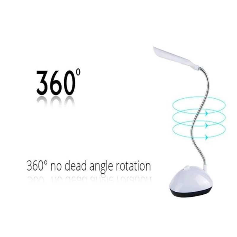 1Pc LED Folding Table Lamp Reading Light AAA Battery Powered Eye Protection Night Lamp for Bedroom Bedside Study Lighting Desk LightXJ250703