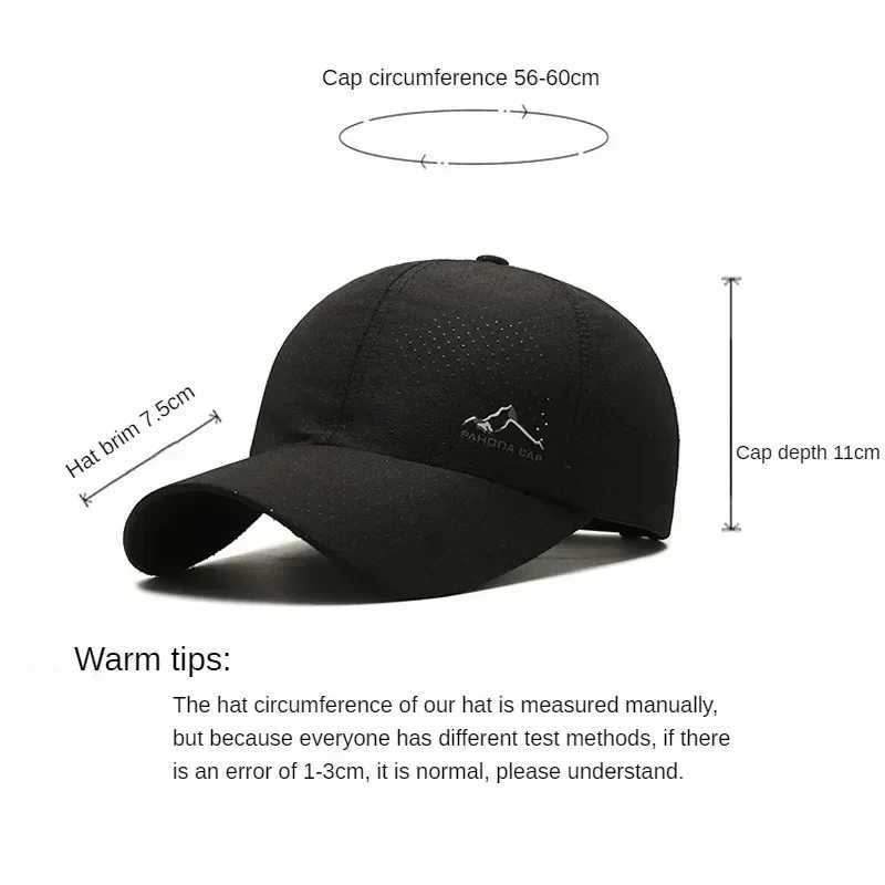 Summer Breathable Mesh Quick Drying Men Wens Baseball Cap Outdoor Sports Travel Fishing Climbing Cycling Runnning Hat X250704