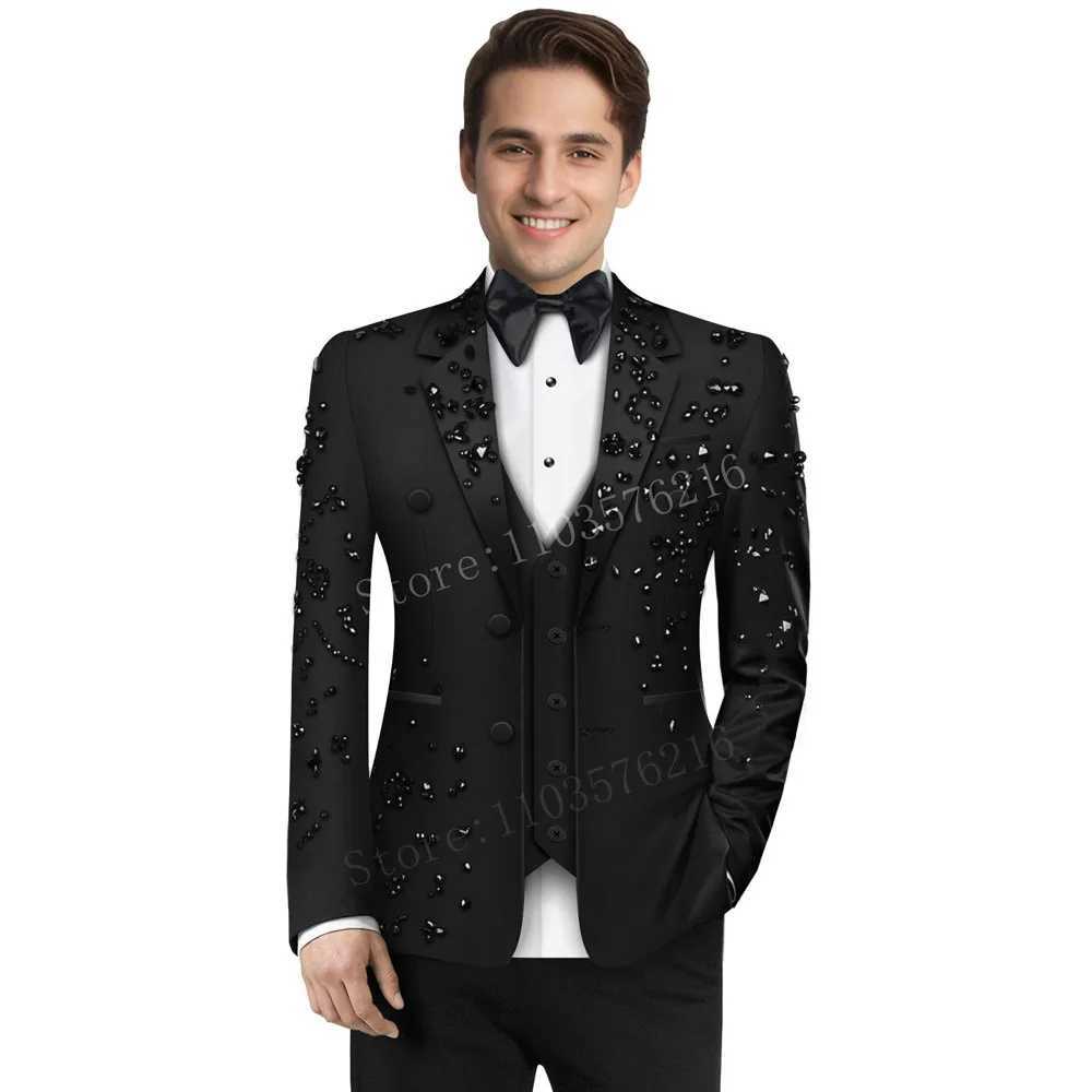 2 Pieces Luxury Single Breasted Mens Suits Classic Fit 2 Button Tuxedo Blazer for Wedding Groom Business Dinner Prom X250704