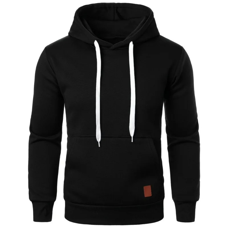 Mens Casual Hooded Collar Drawstring Hoodies Sweatshirts Long Sleeve Shirts Outdoor Streetwear Solid Color Lightweight Pullover 250704