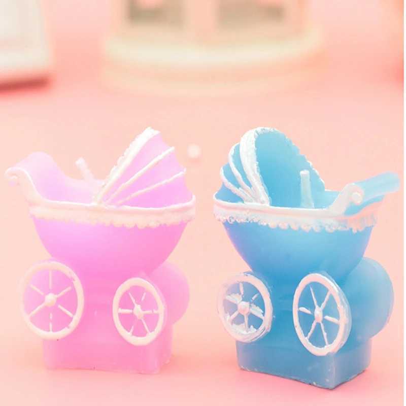 Romantic Marriage Proposal Gift Wedding Mini Candles Creative Baby Carriage Shape Design Birthday Candle 20 Pieces W250704