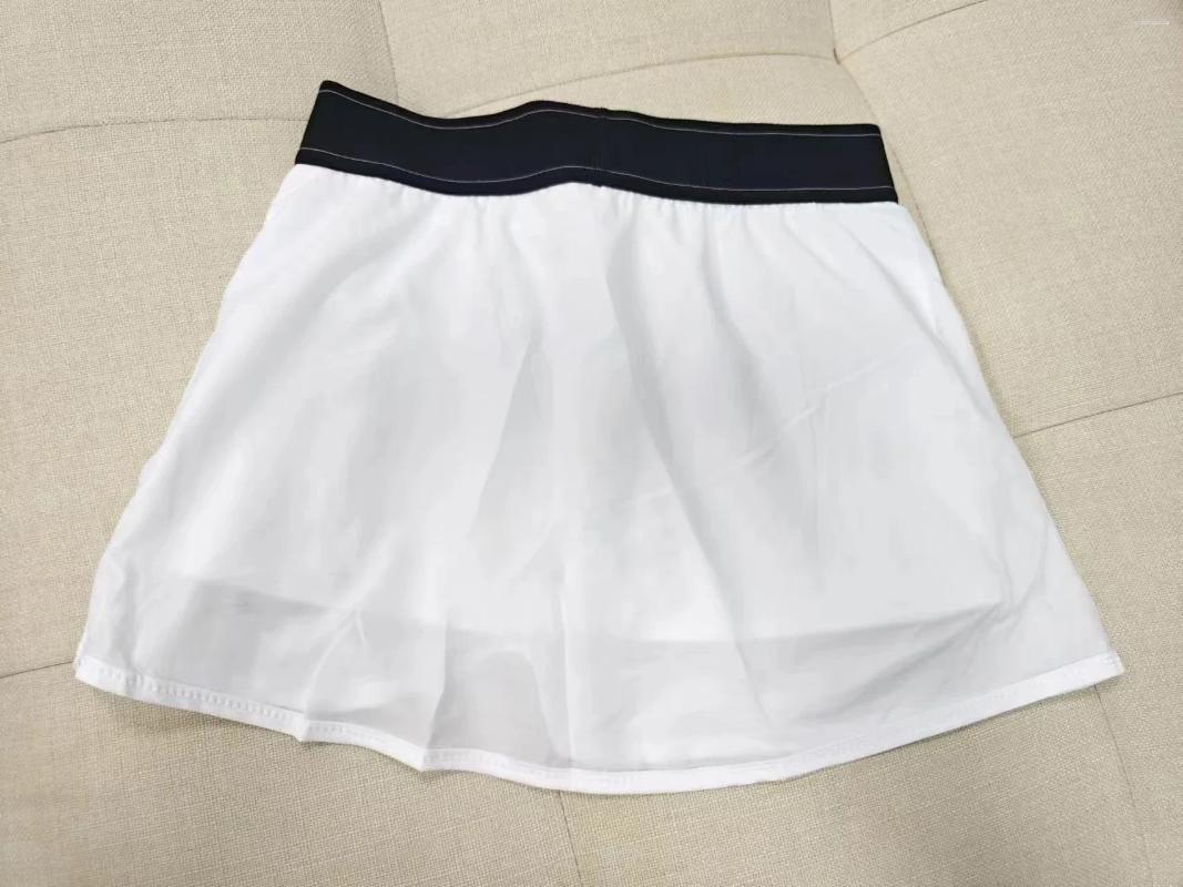 Women's Skirts Accolade Yoga Letter Jacquard Elastic Tennis Skirt Women's Quick-drying Sports With Pocket Running Fitness Casual Skirts
