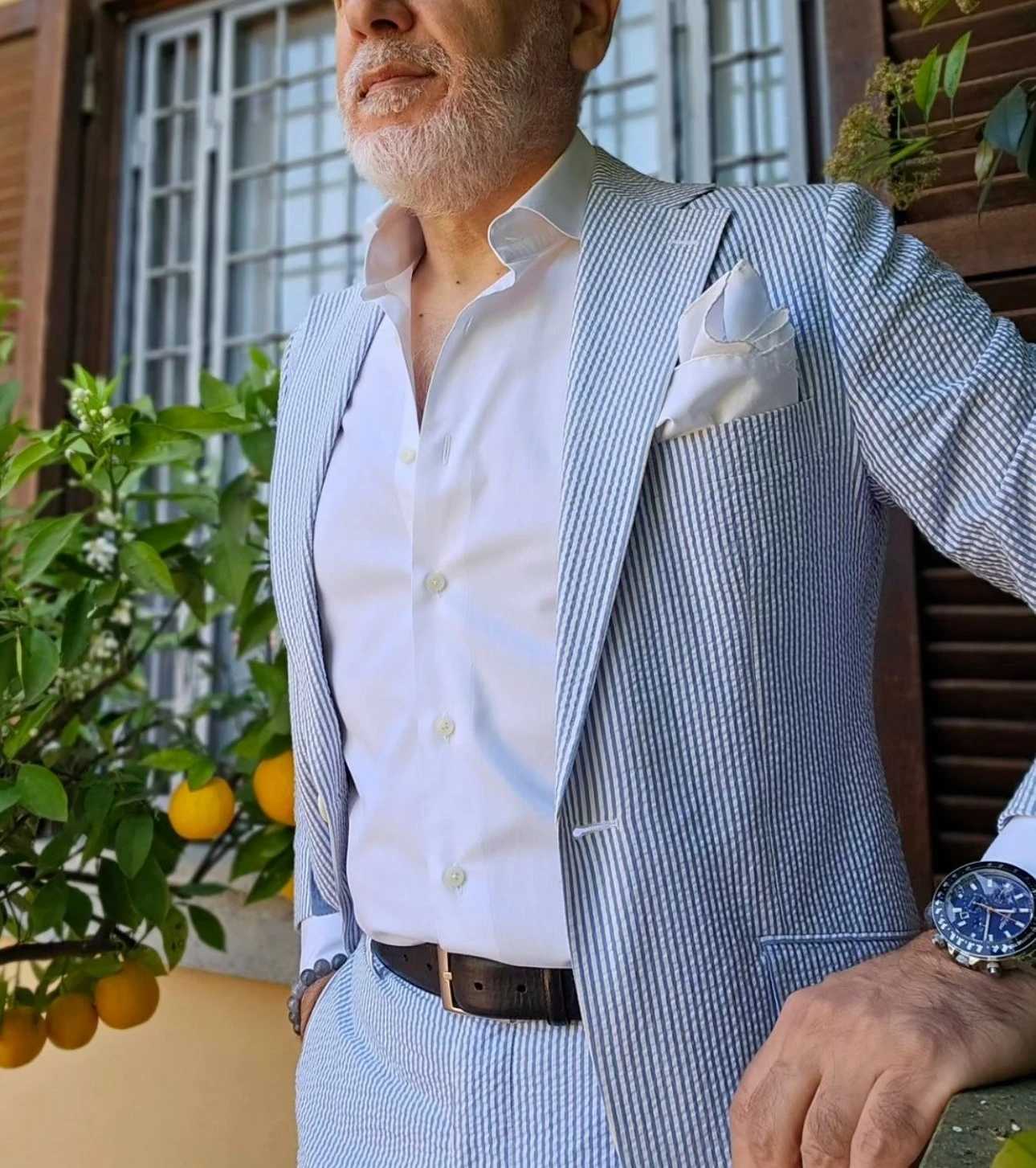 2-piece Mens Casual Suit Jacket Pants Summer Breathable Comfortable Casual Fashionable Mens Suit Solid Color Striped Sexy Suit X250704