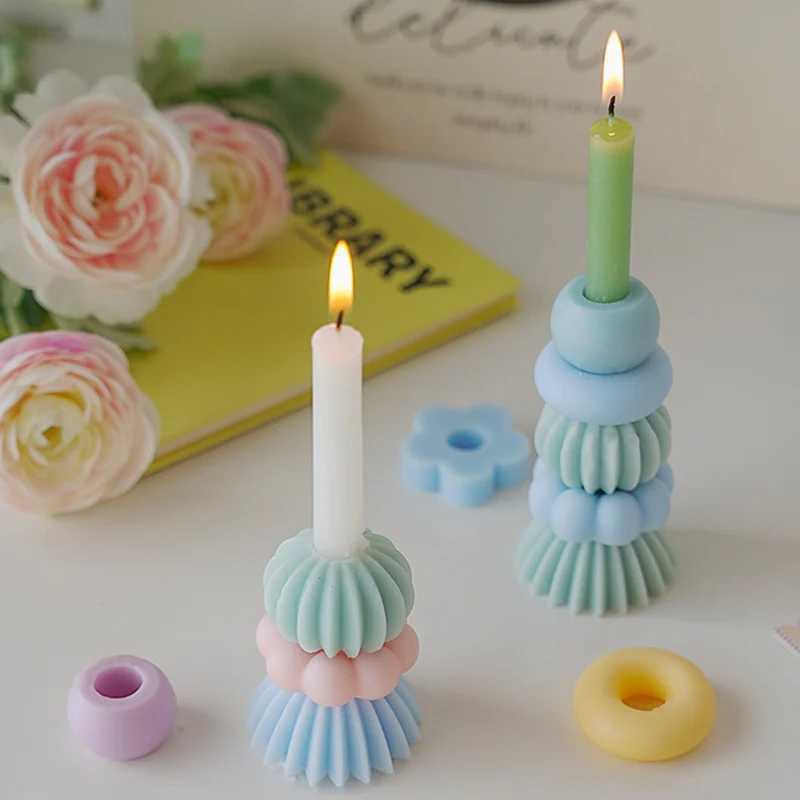 Stackable Geometry Scented Candle Aromath Soy Wax Candles for Weddings Birthdays Candles Party Home Decoration Souvenirs Gifts W250704