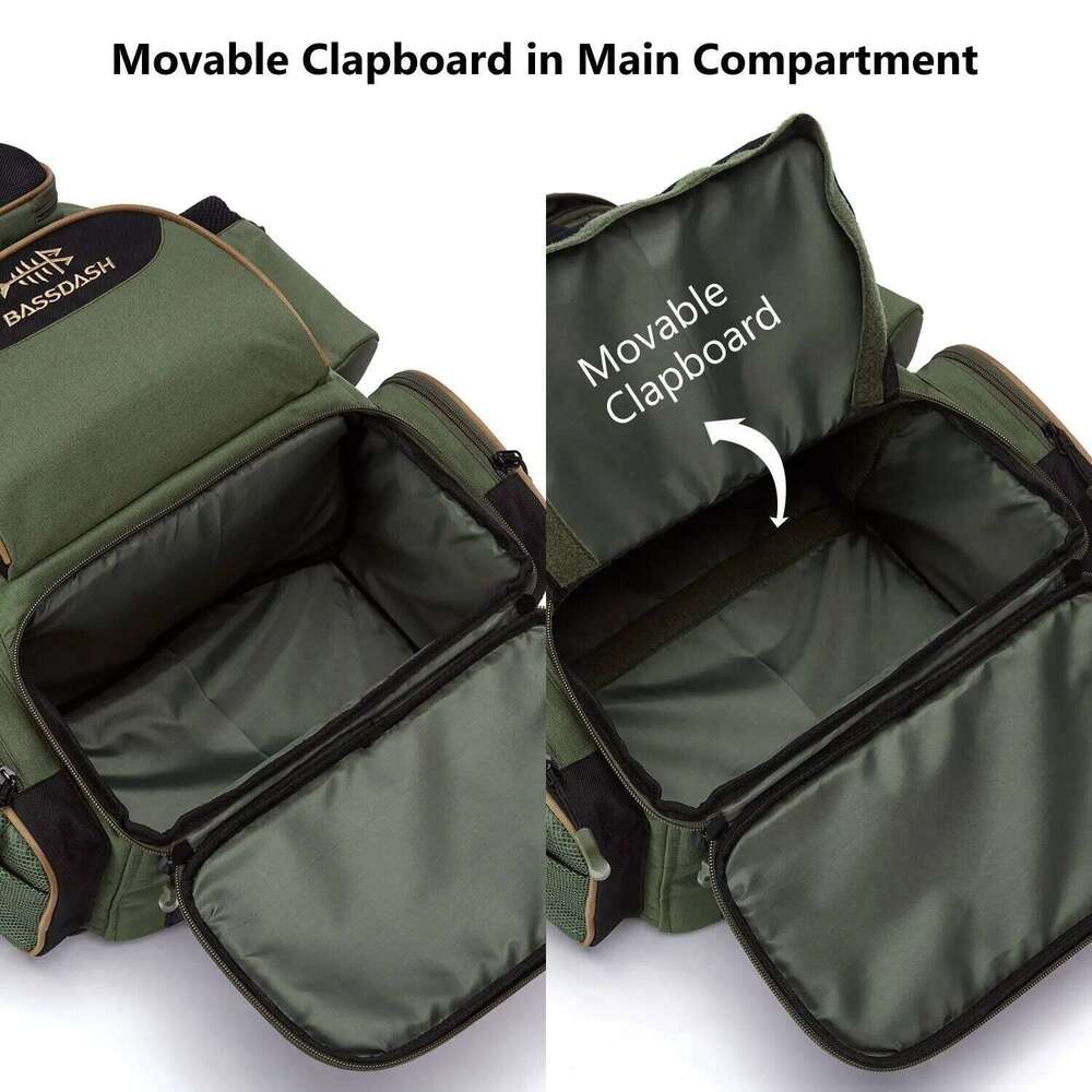 Bassdash Fishing Bag Backpack Lightweight Tactical Tackle Box Multifunctional