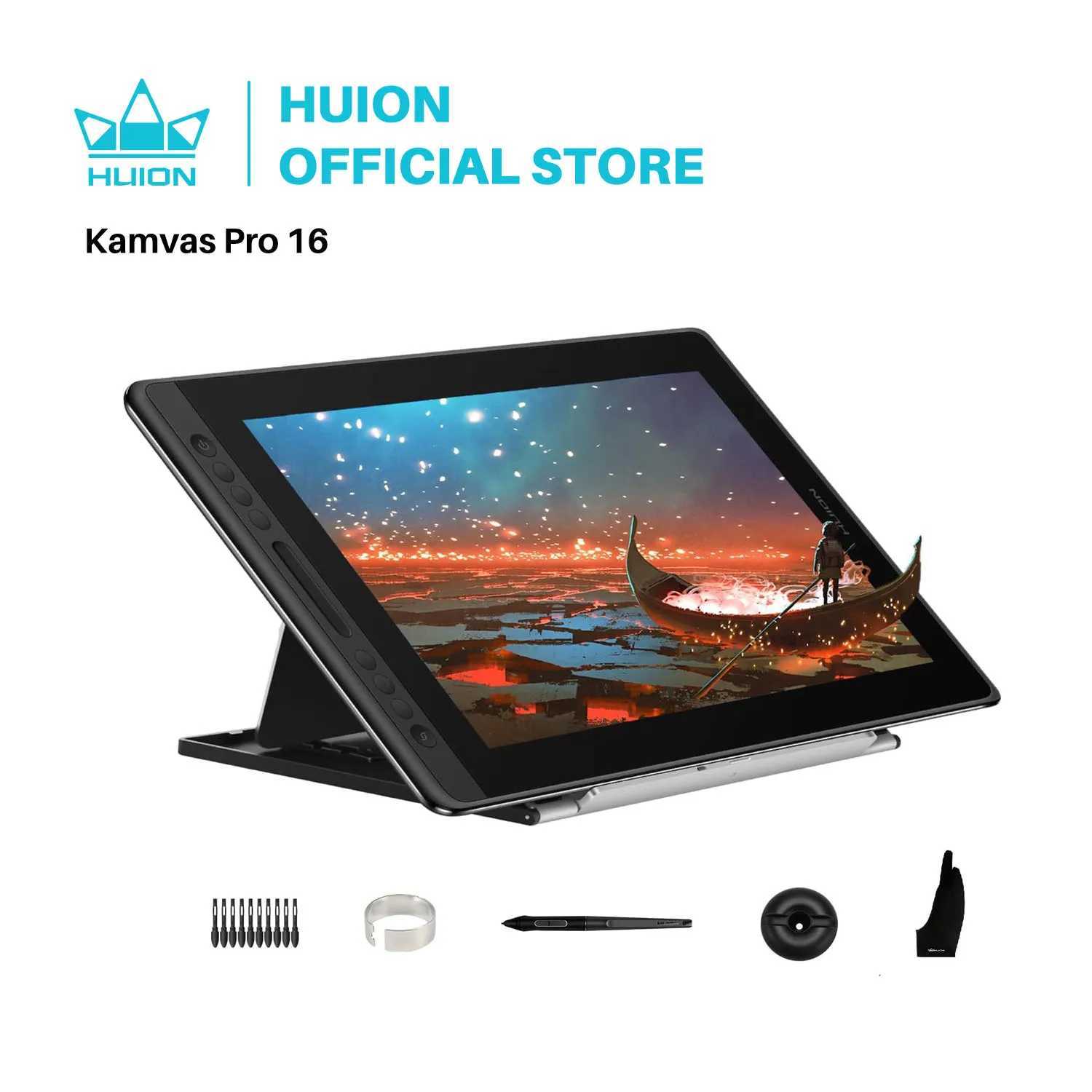Huion Kamvas Pro 16 Drawing Pen Tablet 15.6 Inch 120% sRGB Digital Graphic Tablet Pen Display Monitor with Tilt Function X250704
