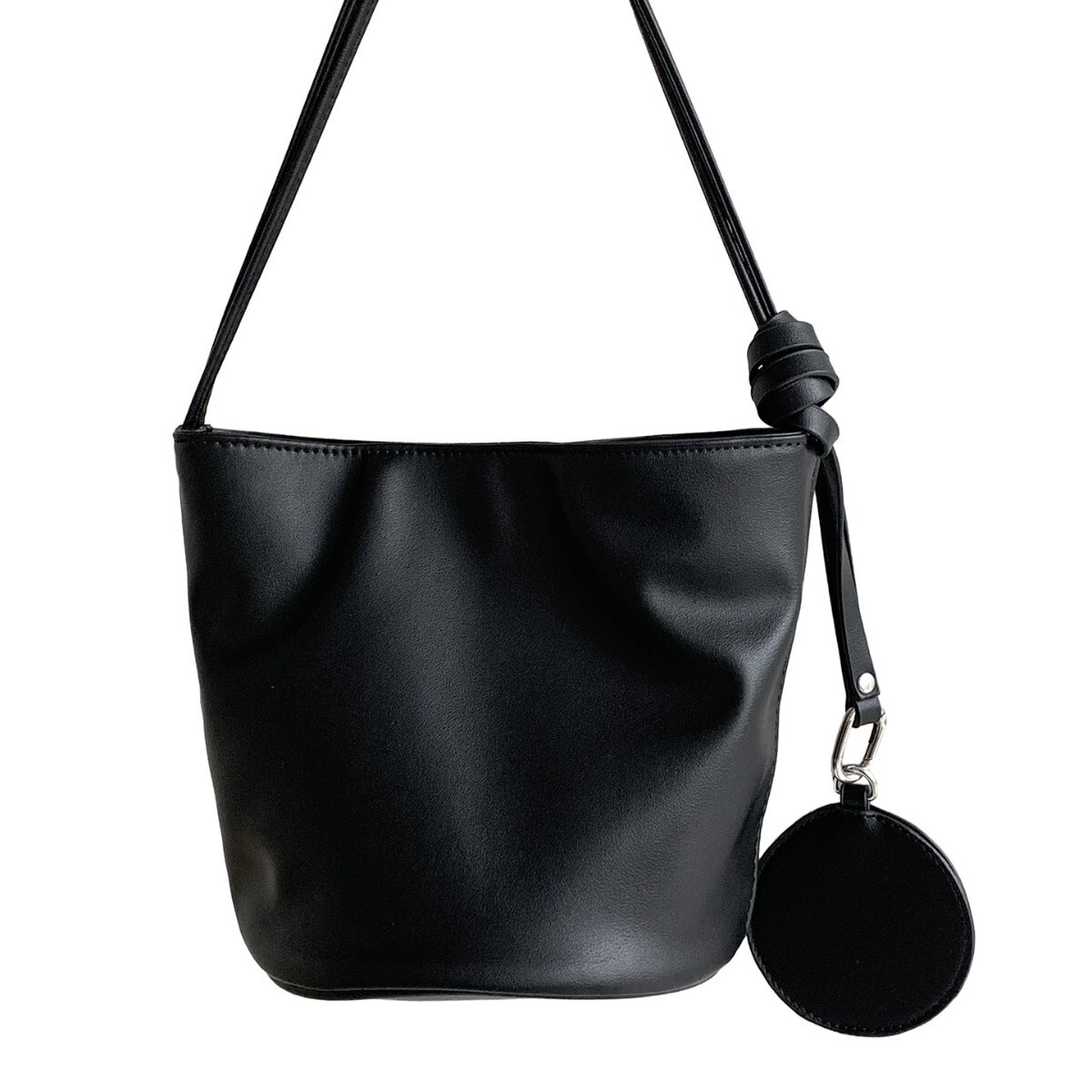 Free Shipping Designer Korean Summer New Women's Bucket Bag High-end Niche Cylindrical Office Handbag Women's Simple Soft Leather Shoulder B