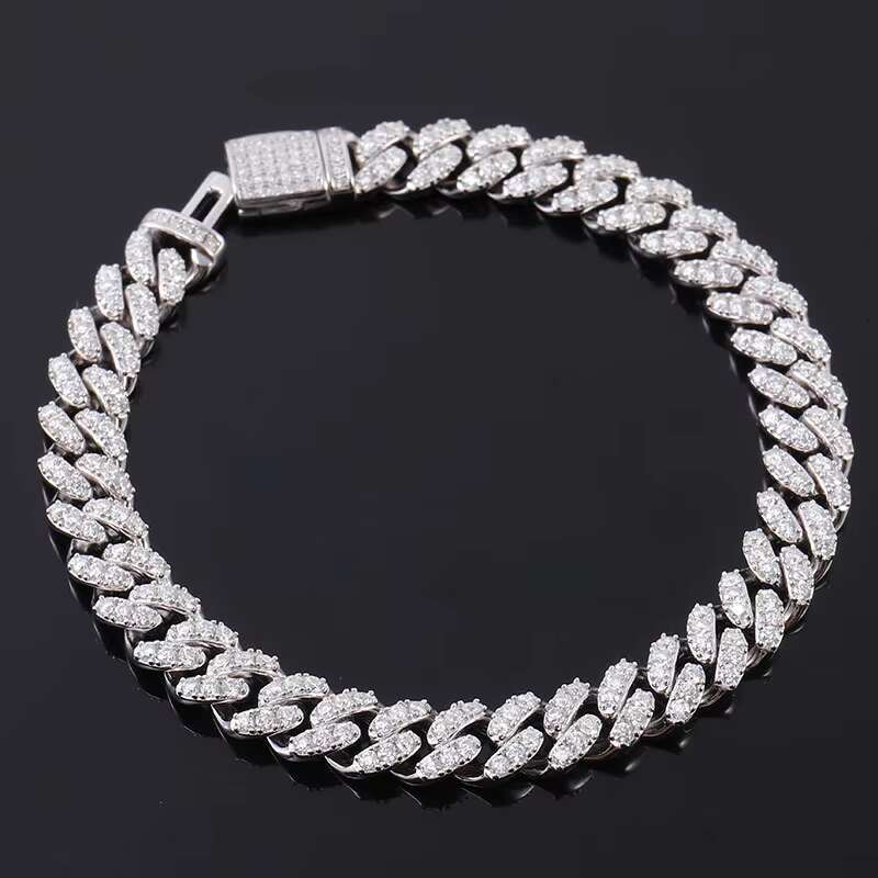Hip Hop 925 Sterling Silver Moissanite 14mm Iced Out Chunky Miami Cuban Link Chain for Men Jewelry
