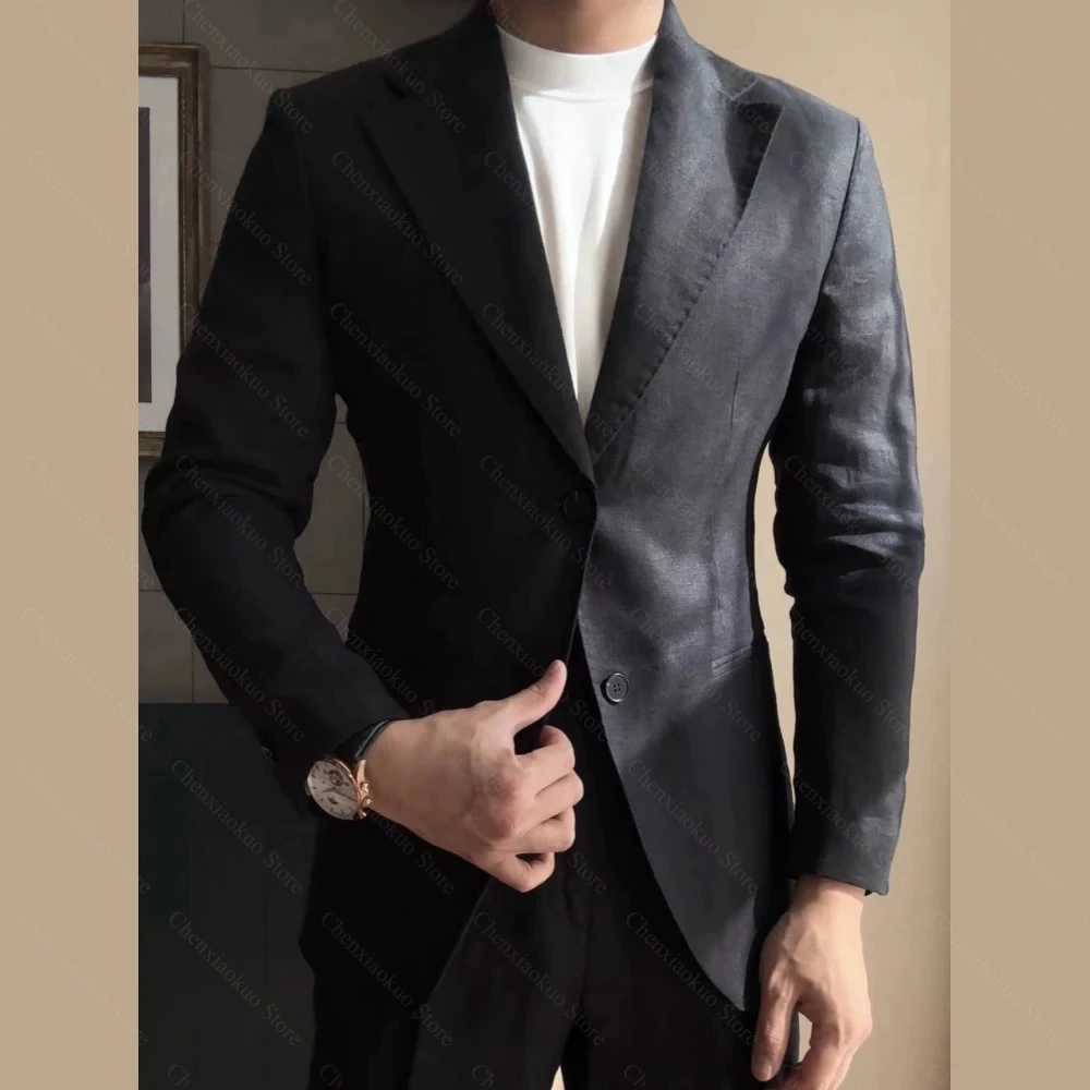 2 Piece Summer Single Breasted Notch Lapel Suit High Quality Wedding Casual Office Party Prom Mens Costume X250704