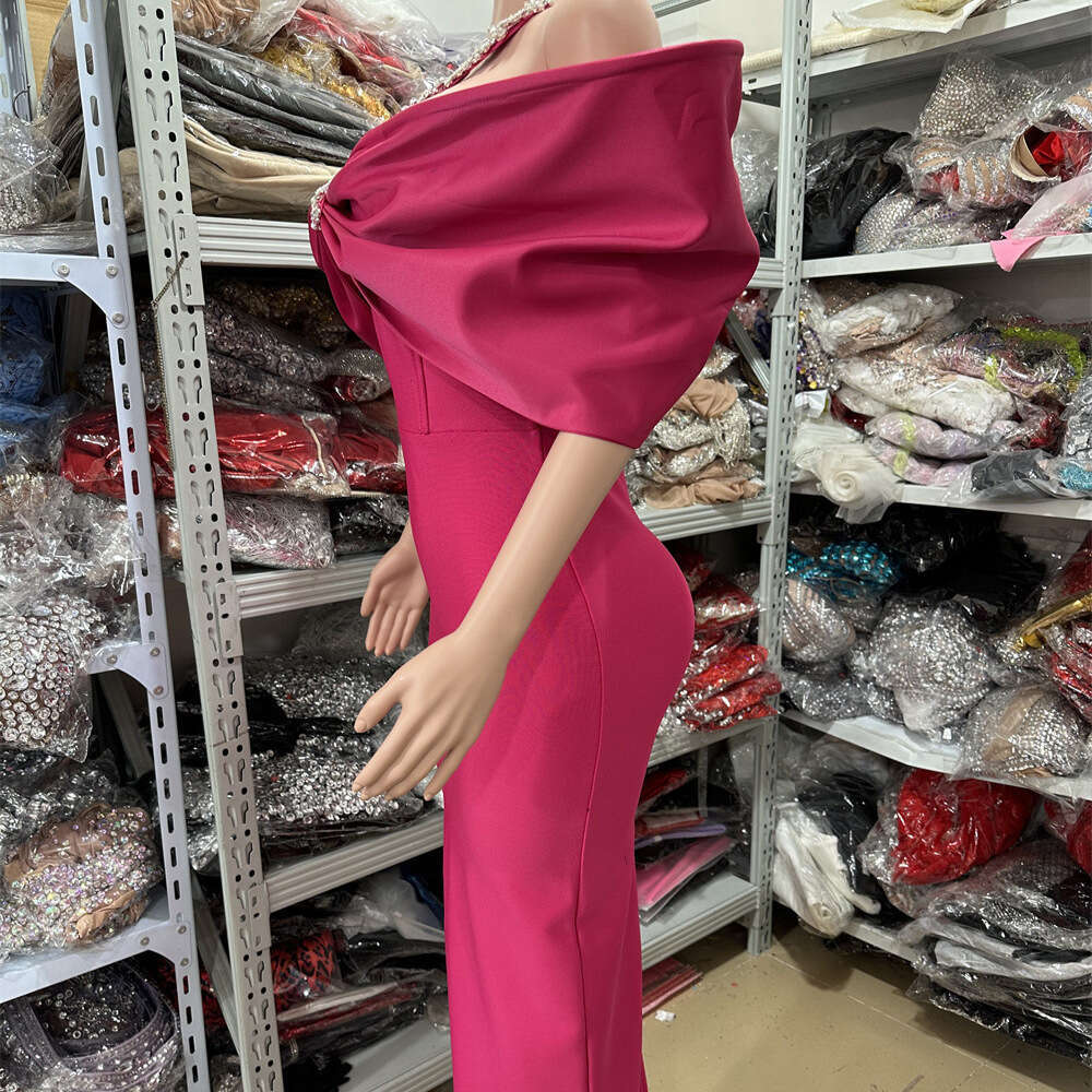 White Skirt Maxi Skirt Fashion Backless Halter Neck Rhinestone Decorated Slim Fit Sleeveless Ruched Edge Casual Long Bodycon Dress Gown Long Skirt