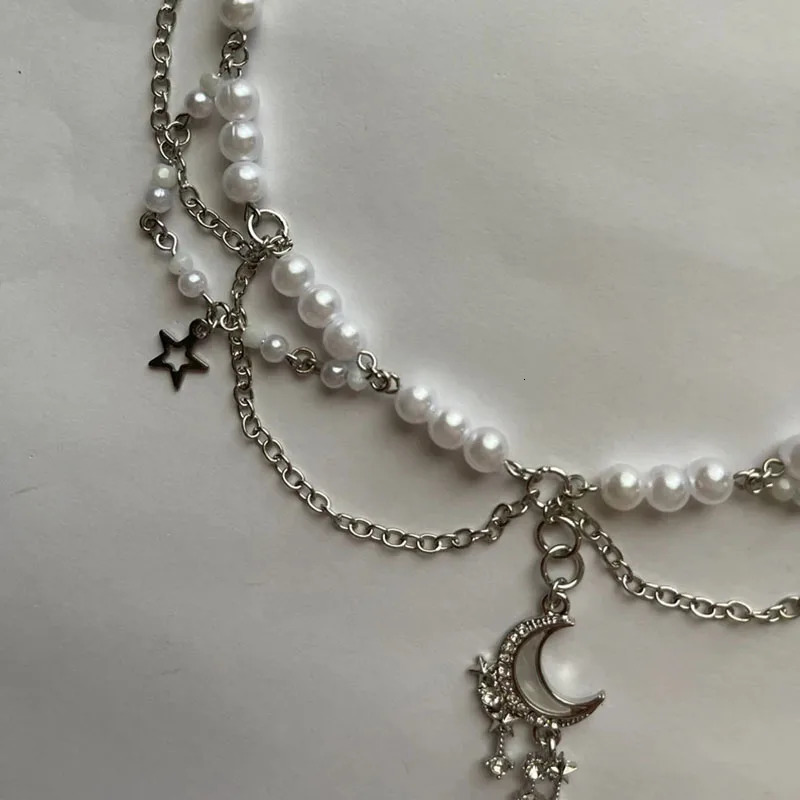glistening moonlight necklace handmade beaded jewelry y2k fairycore gift 250701