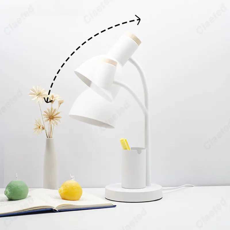 Creative Desk Lamp With Pen Holder Nordic Cute Light Neat Table Room Desks Computer Offices Baby Night Decoration BedroomXJ250703
