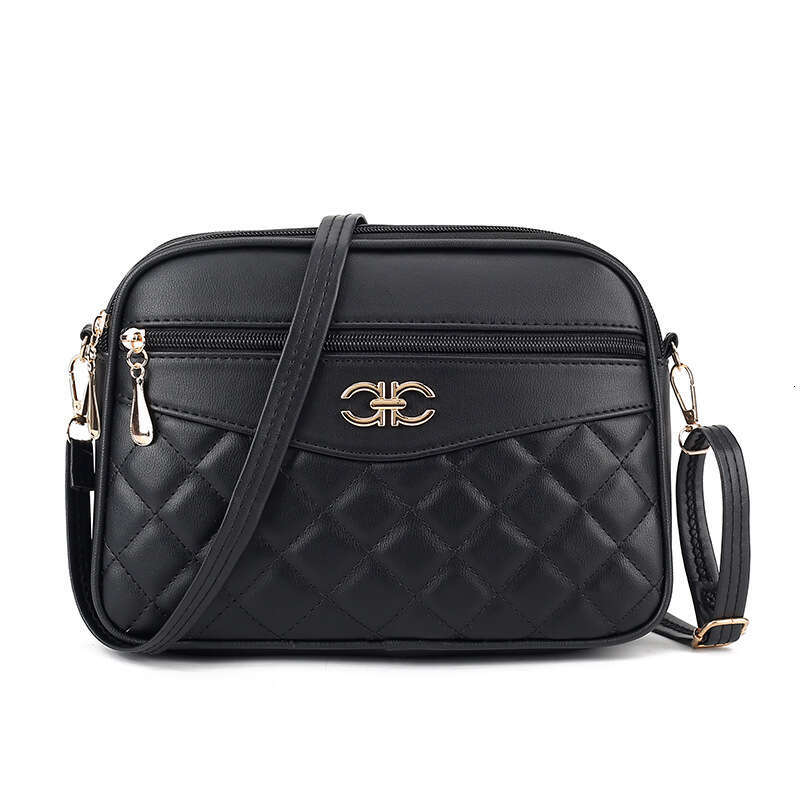 2025 New Large Capacity Middle-aged Women's Fashion PU Quilted Crossbody Shoulder Versatile Camera Small Square Bag