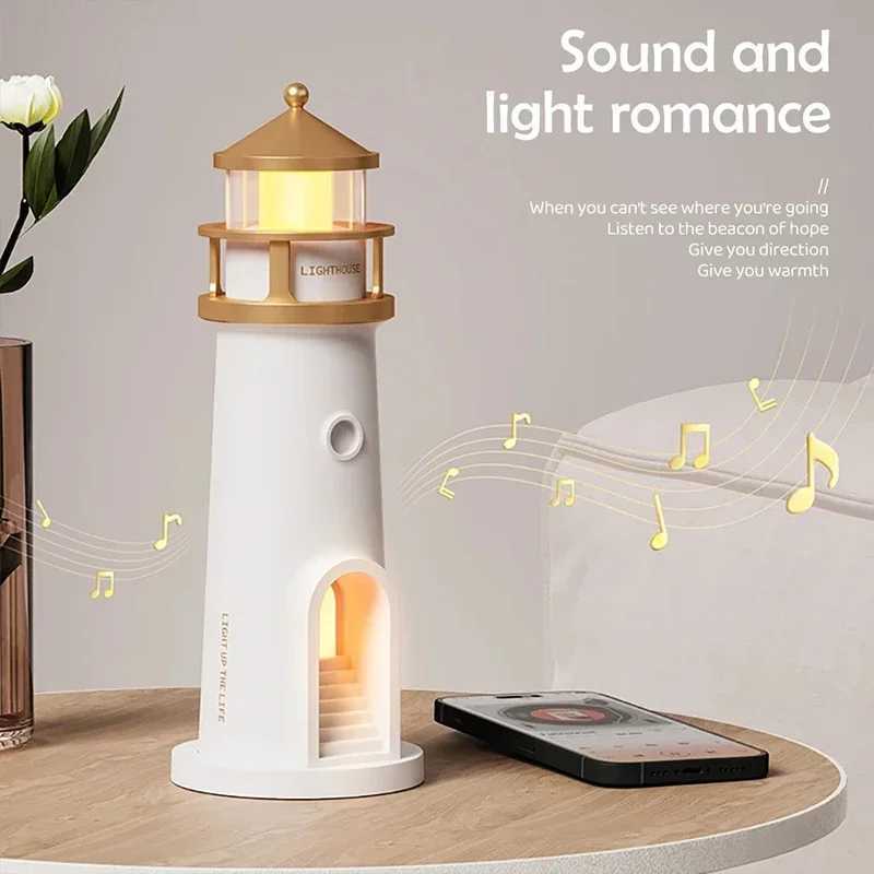 Moon Projection Lighthouse Night Lights Motion Sensor Dimmable Timing Ambient Lamp Decor Bluetooth Music Christmas Birthday Gift XJ250703