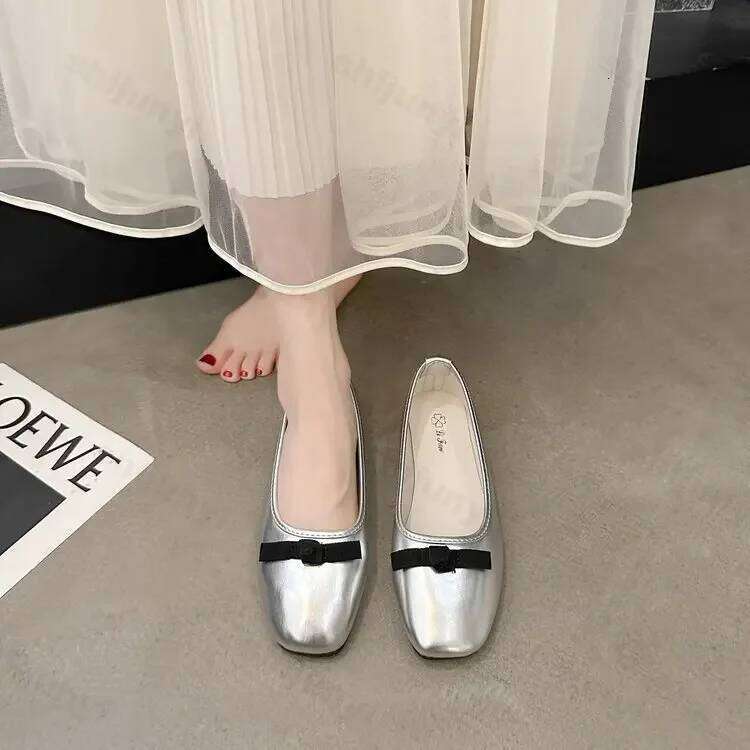 Fashion Bowknot Women Mary Jane 2025 New Designer Flats Retro Style Ladies Comfort Slip-on Soft Sole Ballerina Shoes
