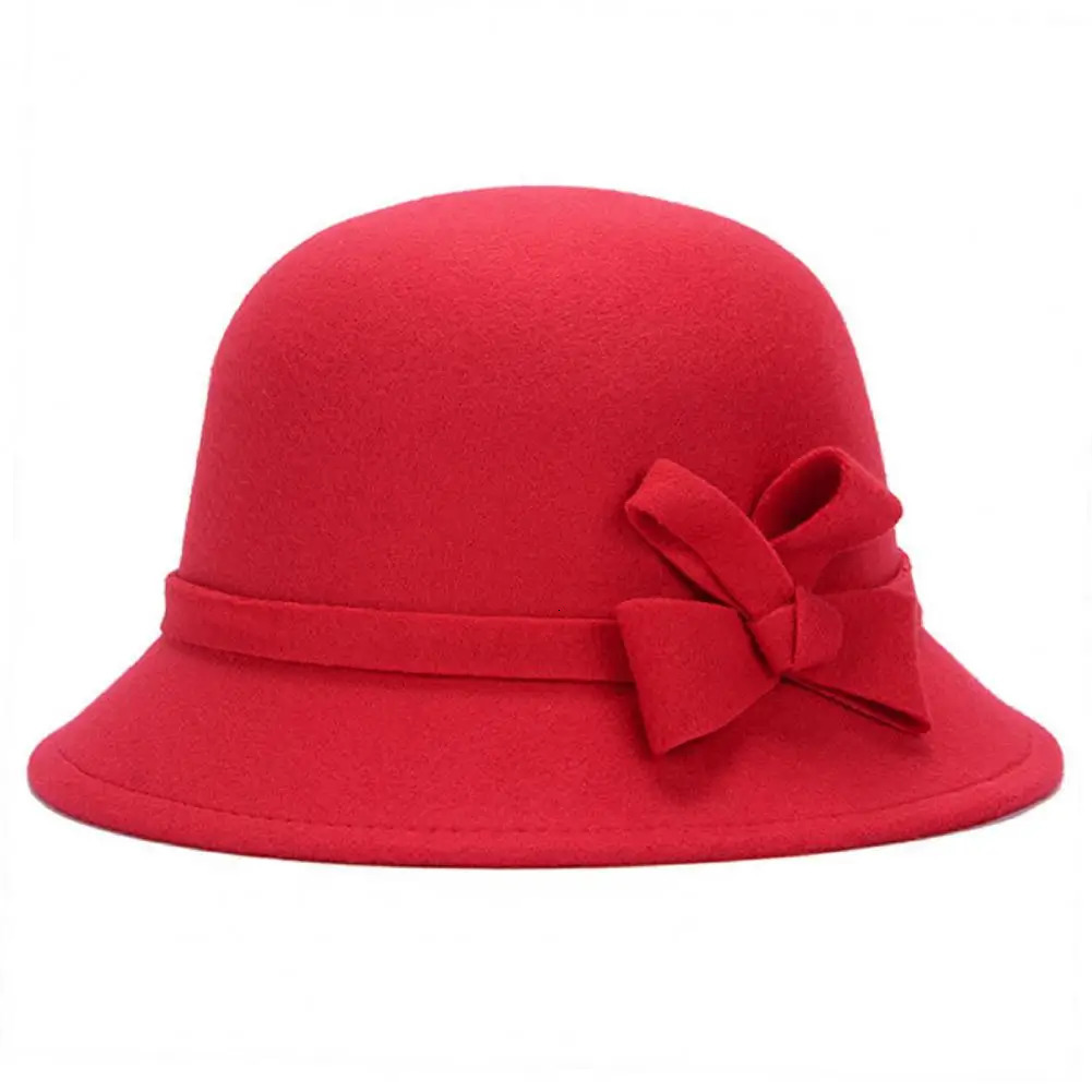 Autumn Winter Woolen Top Hat Womens British Hepburn Style Fisherman Hat Elegant And Fashionable Versatile Church Wedding 250701