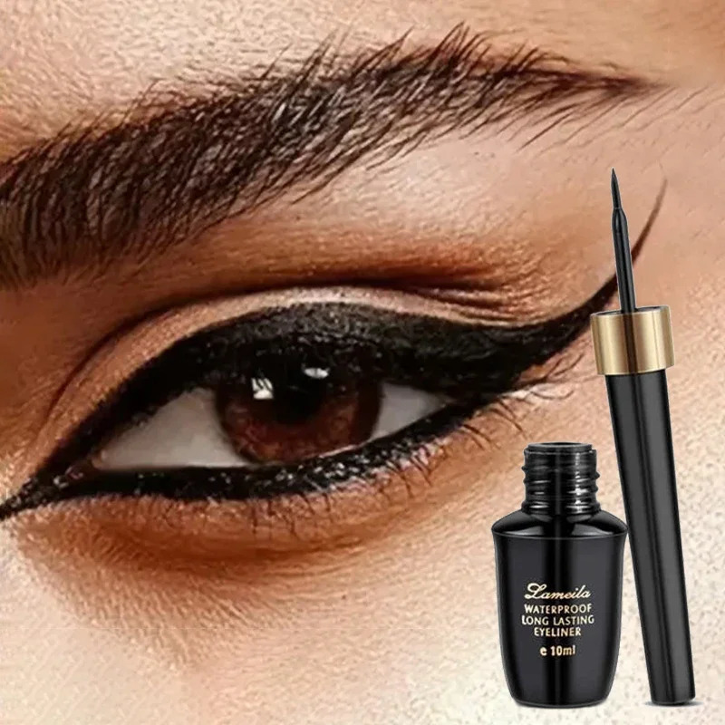 Long-lasting Hard-Tipped Gel Eye Ultra-fine Waterproof Black Liquid Eyeliner Pen Quick-drying Ultra-fine Makeup Eye Liner 250704